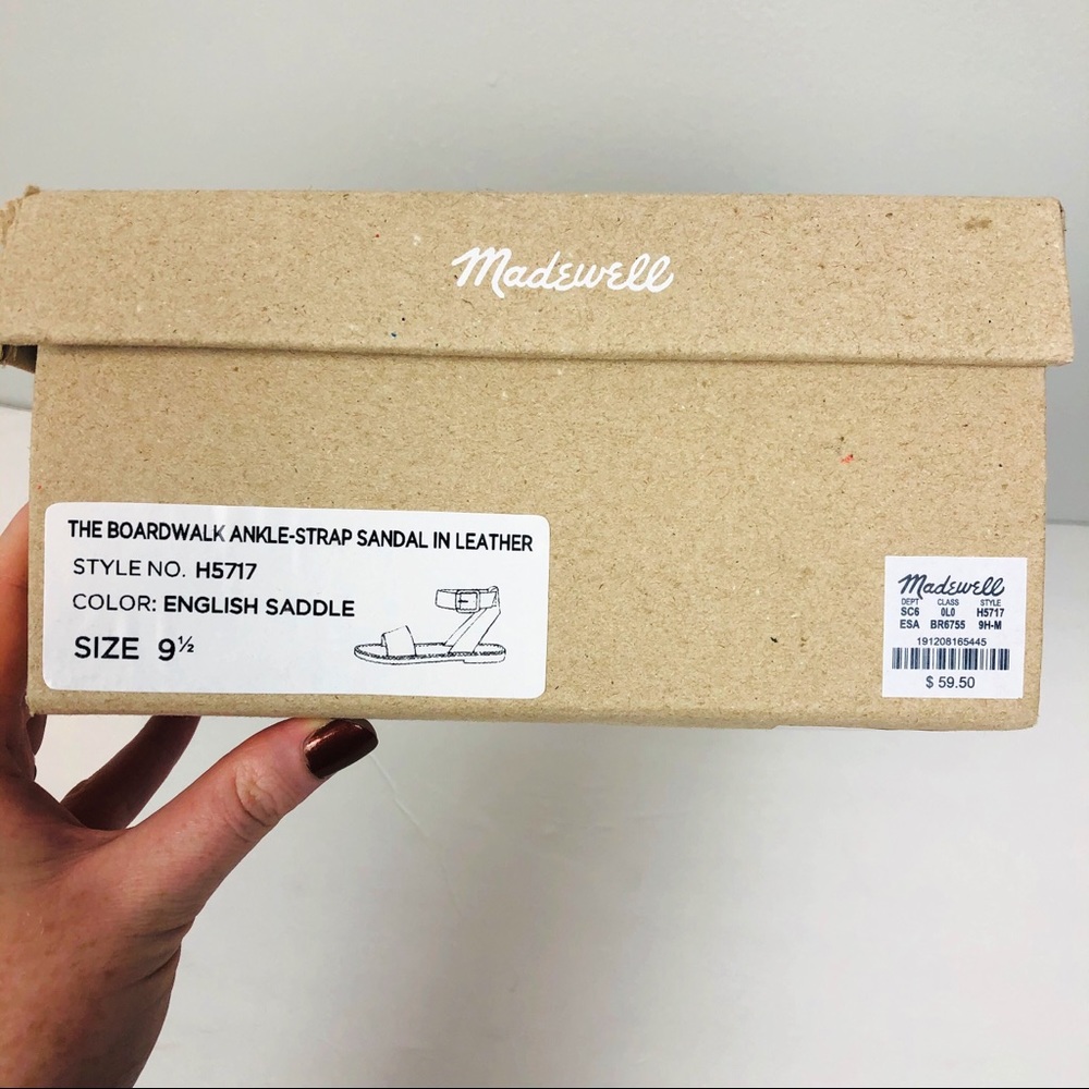 Madewell Boardwalk Sandal Ankle Strap Brown - Picture 6 of 7